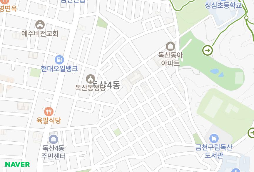 서울특별시 금천구 독산동 동심 위치·실거래 시세 지도