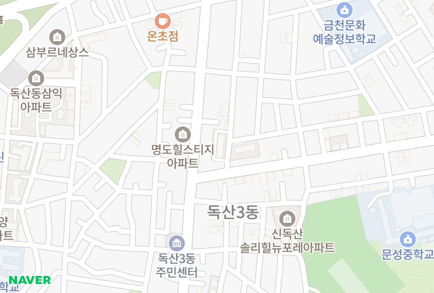 서울특별시 금천구 독산동 목화102차 위치·실거래 시세 지도