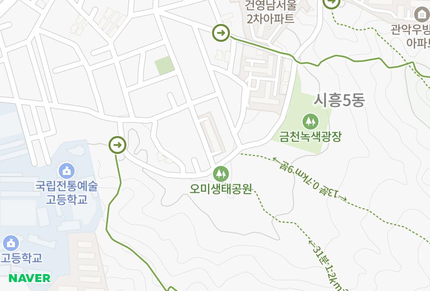 서울특별시 금천구 시흥동 건우한마음 위치·실거래 시세 지도