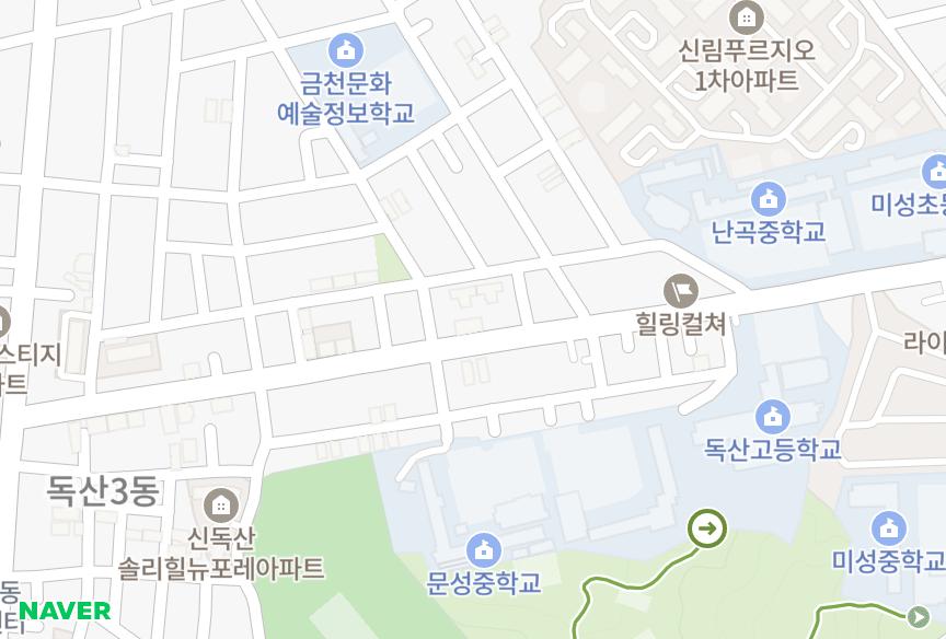 서울특별시 금천구 독산동 힐탑 위치·실거래 시세 지도