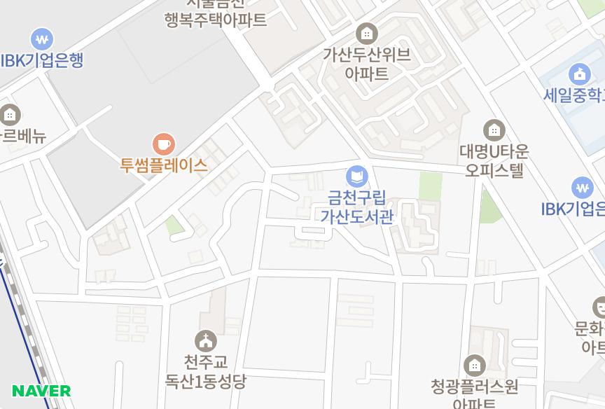 서울특별시 금천구 가산동 가산드림캐슬2차 위치·실거래 시세 지도