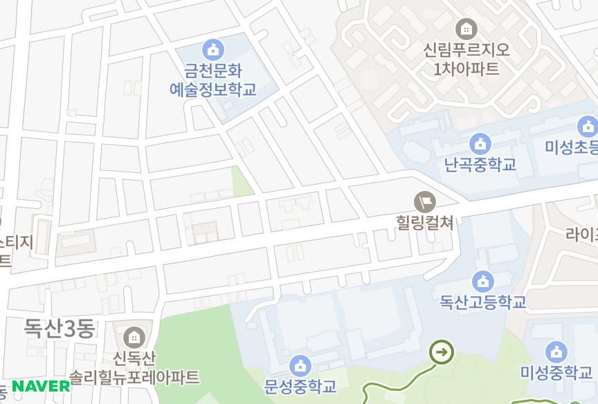서울특별시 금천구 독산동 독산힐탑아파트4차 위치·실거래 시세 지도