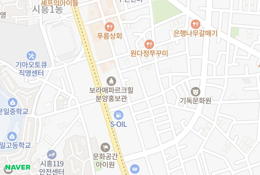서울특별시 금천구 시흥동 청우그린 위치·실거래 시세 지도