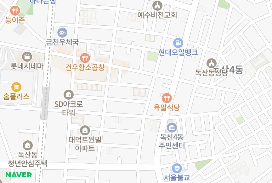 서울특별시 금천구 독산동 상진지오벨리A 위치·실거래 시세 지도