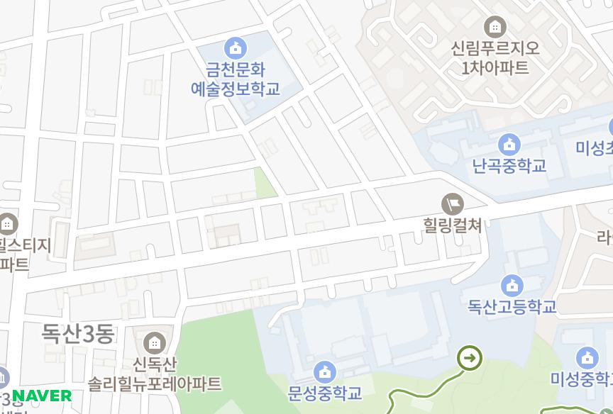 서울특별시 금천구 독산동 독산힐탑아파트3차 위치·실거래 시세 지도