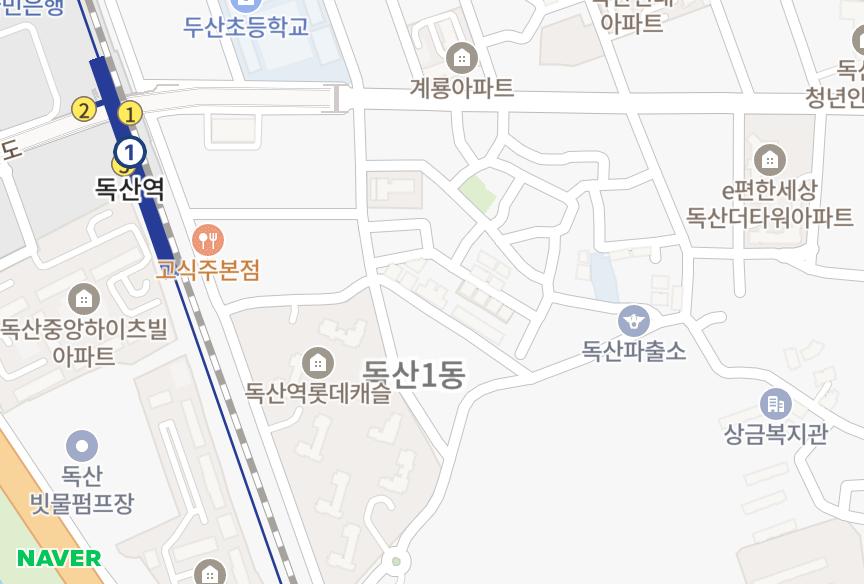 서울특별시 금천구 독산동 리버스타운 위치·실거래 시세 지도