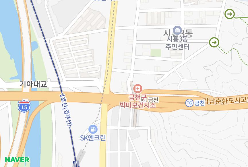 서울특별시 금천구 시흥동 백운한비치5차 위치·실거래 시세 지도