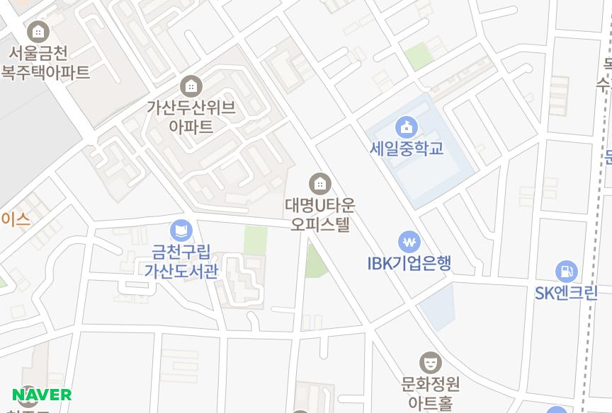 서울특별시 금천구 가산동 해찬행복드림 위치·실거래 시세 지도