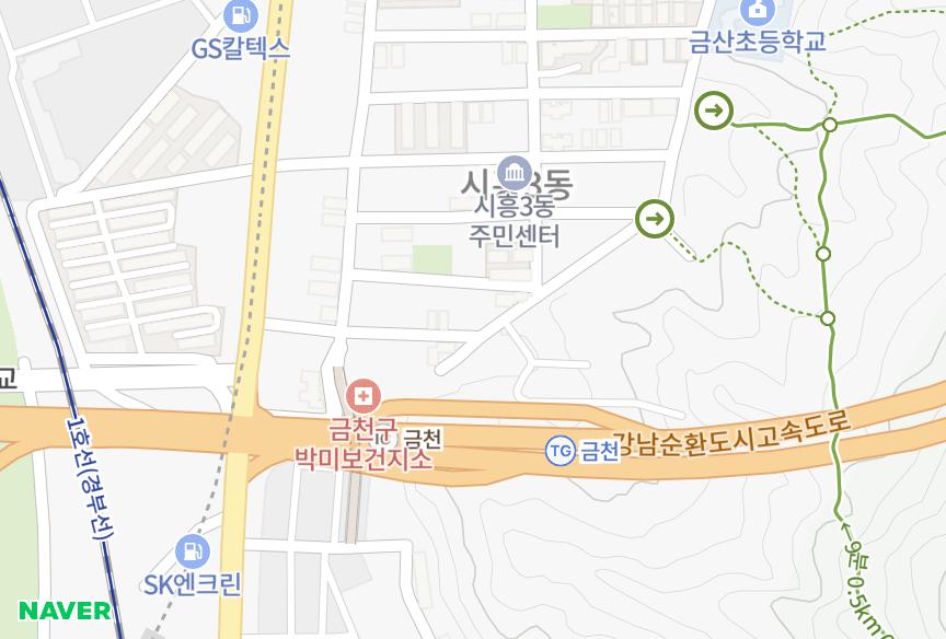 서울특별시 금천구 시흥동 힐캐슬 위치·실거래 시세 지도