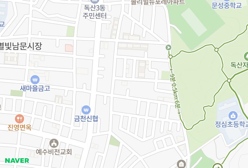 서울특별시 금천구 독산동 삼성로얄 위치·실거래 시세 지도