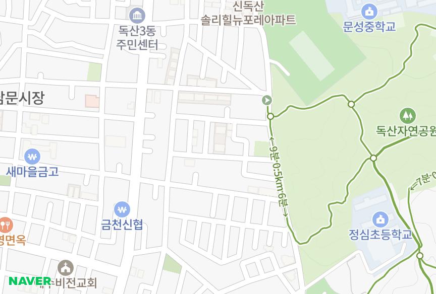 서울특별시 금천구 독산동 리치힐아파트(993-25) 위치·실거래 시세 지도