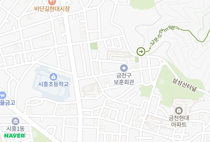 서울특별시 금천구 시흥동 백조 위치·실거래 시세 지도