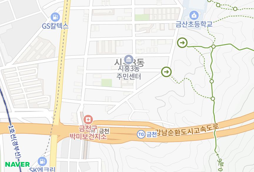 서울특별시 금천구 시흥동 백운스위트빌III 위치·실거래 시세 지도