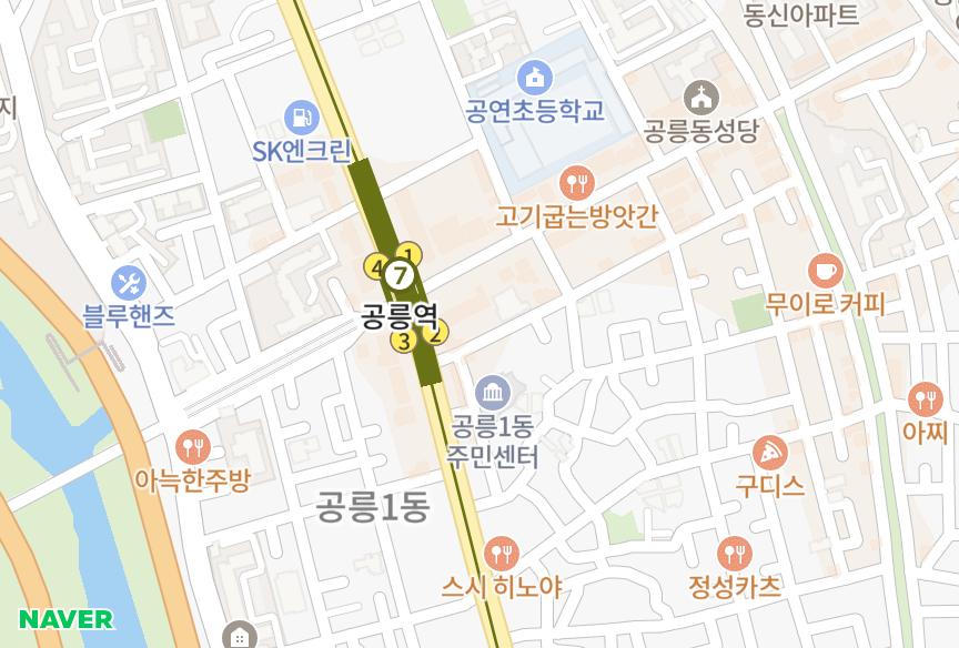 서울특별시 노원구 공릉동 진명비베레 위치·실거래 시세 지도