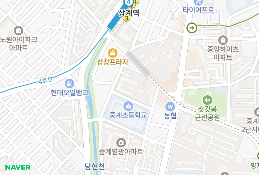 서울특별시 노원구 중계동 동도센트리움 위치·실거래 시세 지도