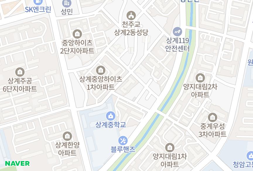 서울특별시 노원구 상계동 신이모닝빌 위치·실거래 시세 지도