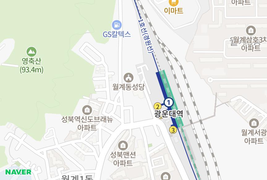 서울특별시 노원구 월계동 삼능스페이스향 위치·실거래 시세 지도