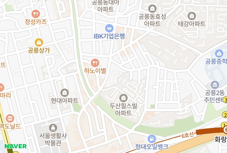 서울특별시 노원구 공릉동 비콘 위치·실거래 시세 지도