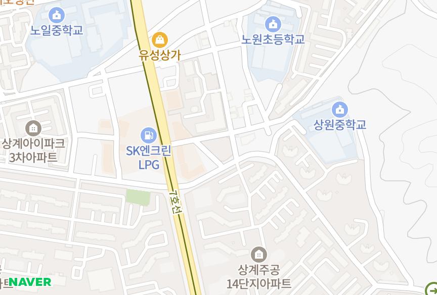 서울특별시 노원구 상계동 희락 위치·실거래 시세 지도