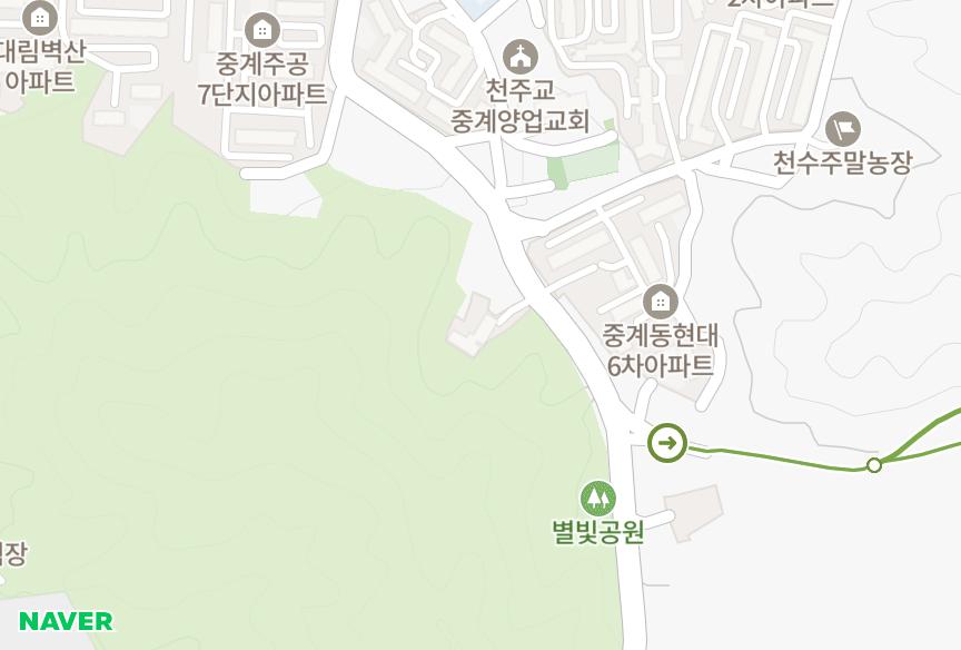 서울특별시 노원구 중계동 중계극동의푸른별1차 위치·실거래 시세 지도