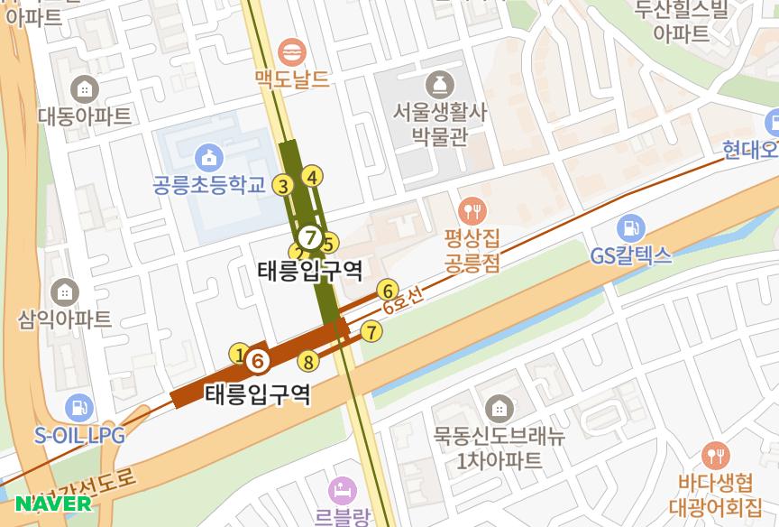 서울특별시 노원구 공릉동 태릉입구역미라쉘 위치·실거래 시세 지도