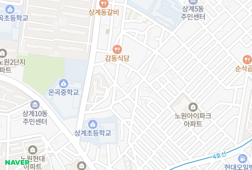 서울특별시 노원구 상계동 충효파크타운 위치·실거래 시세 지도