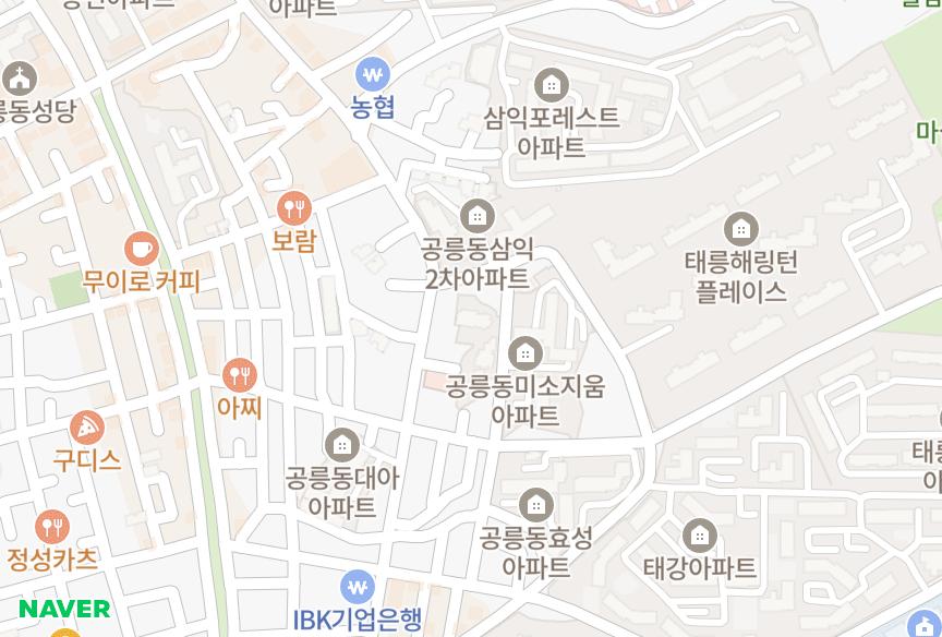 서울특별시 노원구 공릉동 하늘공원 위치·실거래 시세 지도