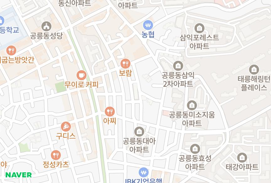 서울특별시 노원구 공릉동 한진 위치·실거래 시세 지도