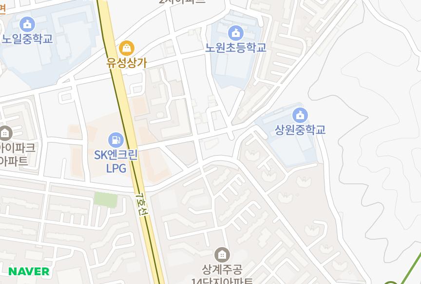 서울특별시 노원구 상계동 대동황토빌라트 위치·실거래 시세 지도