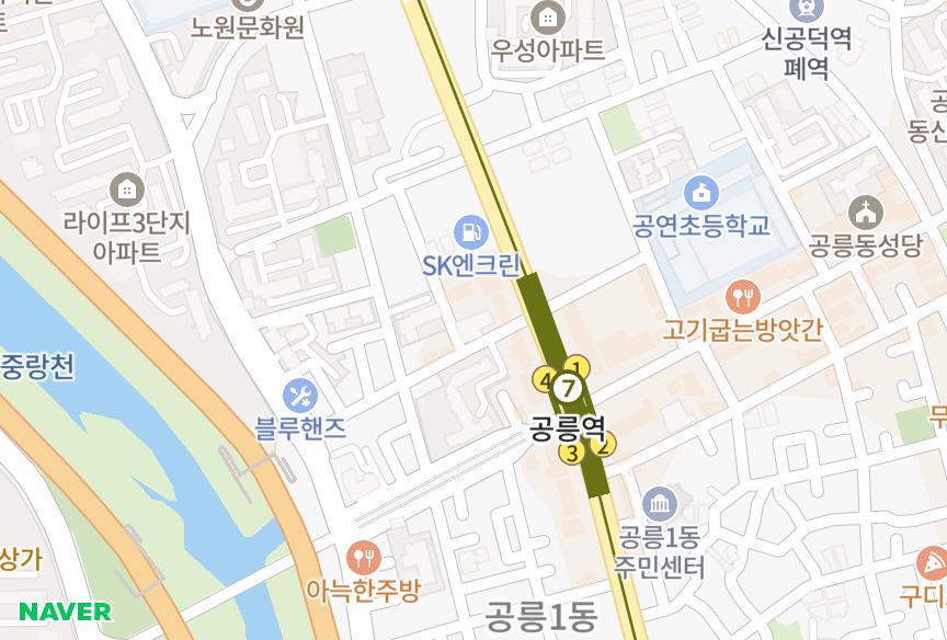 서울특별시 노원구 공릉동 신대림 위치·실거래 시세 지도