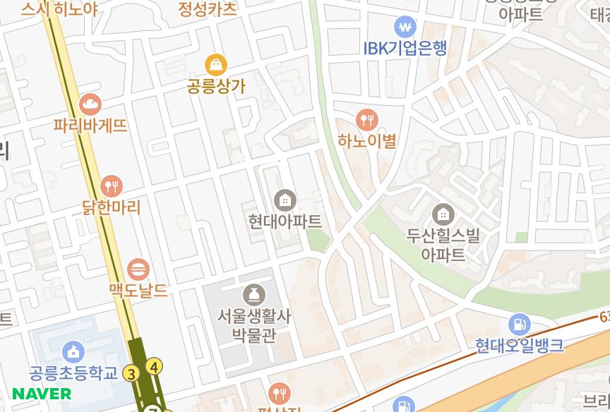 서울특별시 노원구 공릉동 새울센스빌 위치·실거래 시세 지도