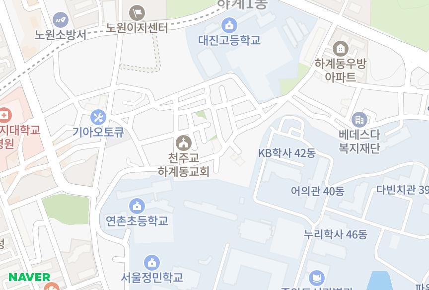 서울특별시 노원구 하계동 아주 위치·실거래 시세 지도
