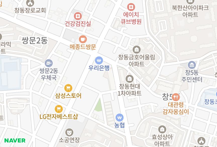 서울특별시 도봉구 창동 미소애 위치·실거래 시세 지도