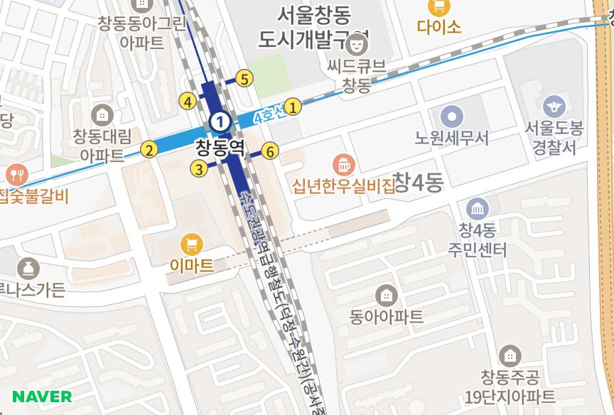 서울특별시 도봉구 창동 월가타워 위치·실거래 시세 지도