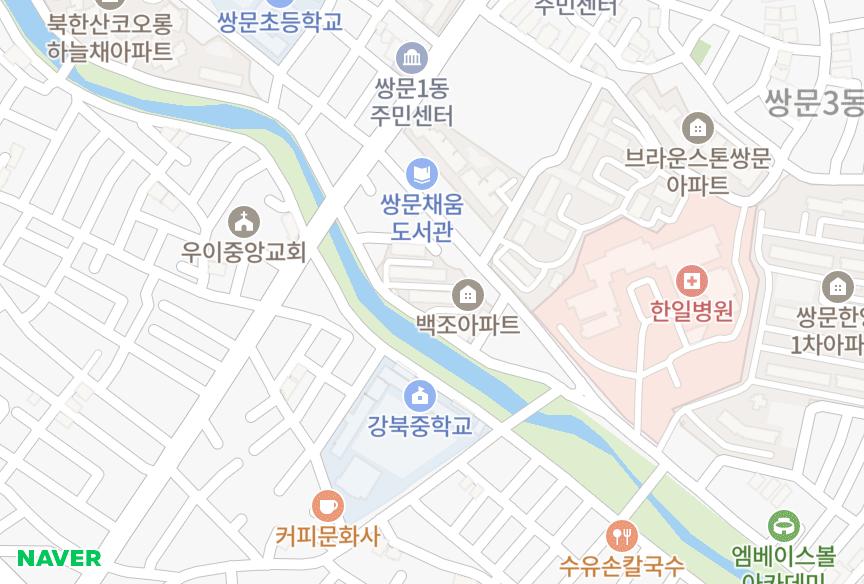 서울특별시 도봉구 쌍문동 백조 위치·실거래 시세 지도