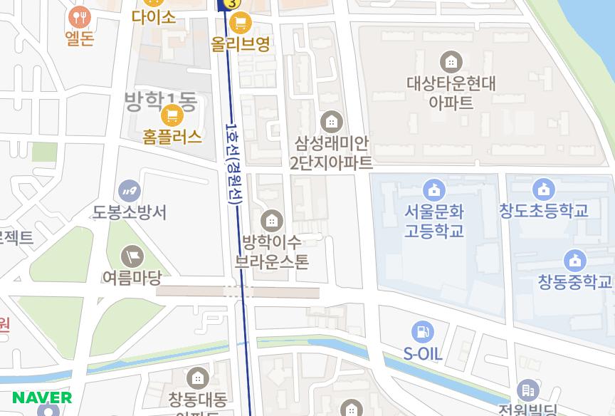서울특별시 도봉구 방학동 우암쎈스뷰 위치·실거래 시세 지도