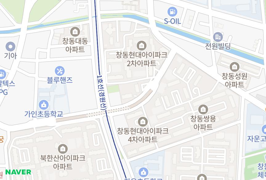 서울특별시 도봉구 창동 창동3차현대 위치·실거래 시세 지도
