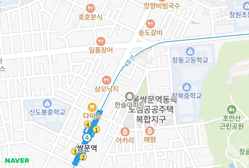 서울특별시 도봉구 창동 스마트트라움 위치·실거래 시세 지도