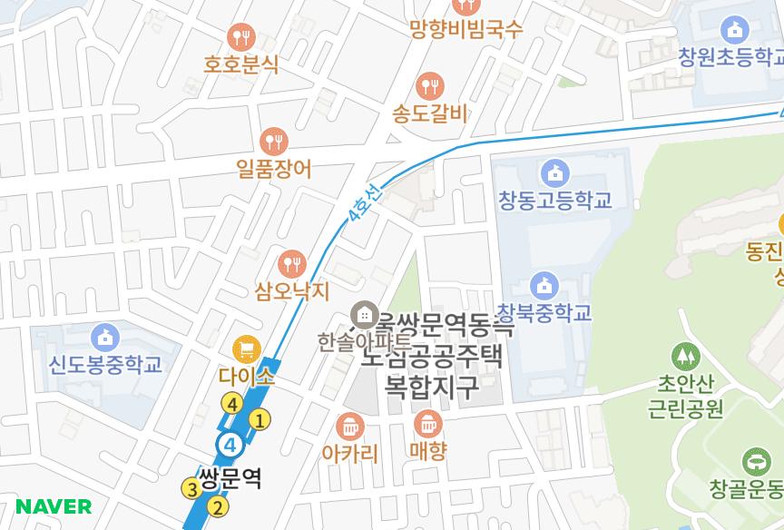 서울특별시 도봉구 창동 창동리치 위치·실거래 시세 지도