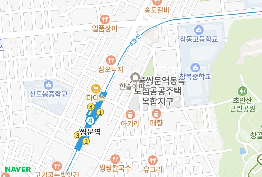 서울특별시 도봉구 창동 하우니티 위치·실거래 시세 지도