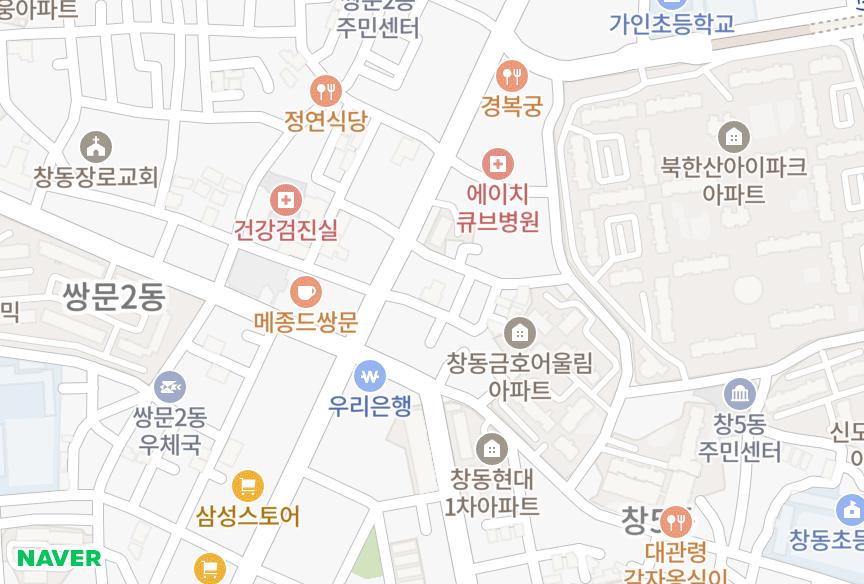 서울특별시 도봉구 창동 새로움 위치·실거래 시세 지도