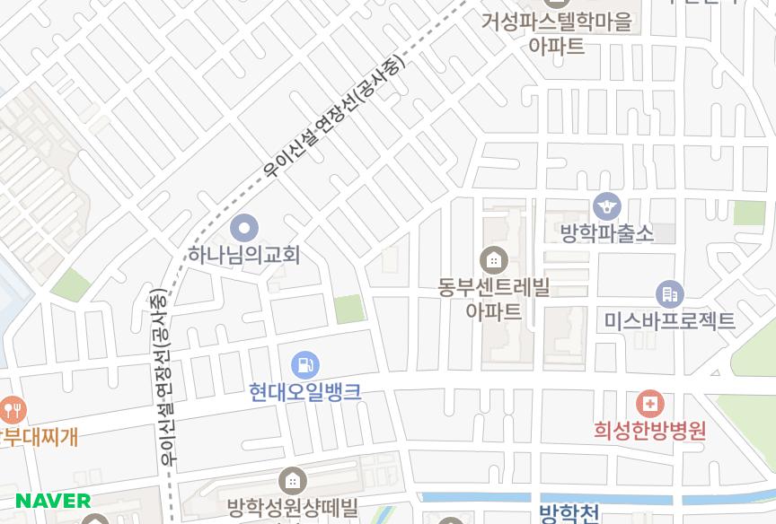 서울특별시 도봉구 방학동 부영팰리스 위치·실거래 시세 지도