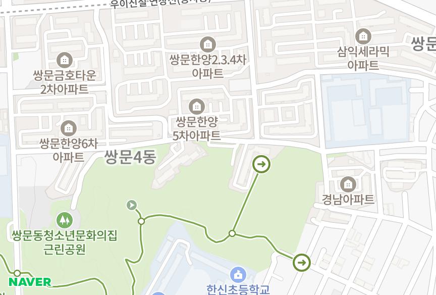 서울특별시 도봉구 쌍문동 대우파크빌 위치·실거래 시세 지도