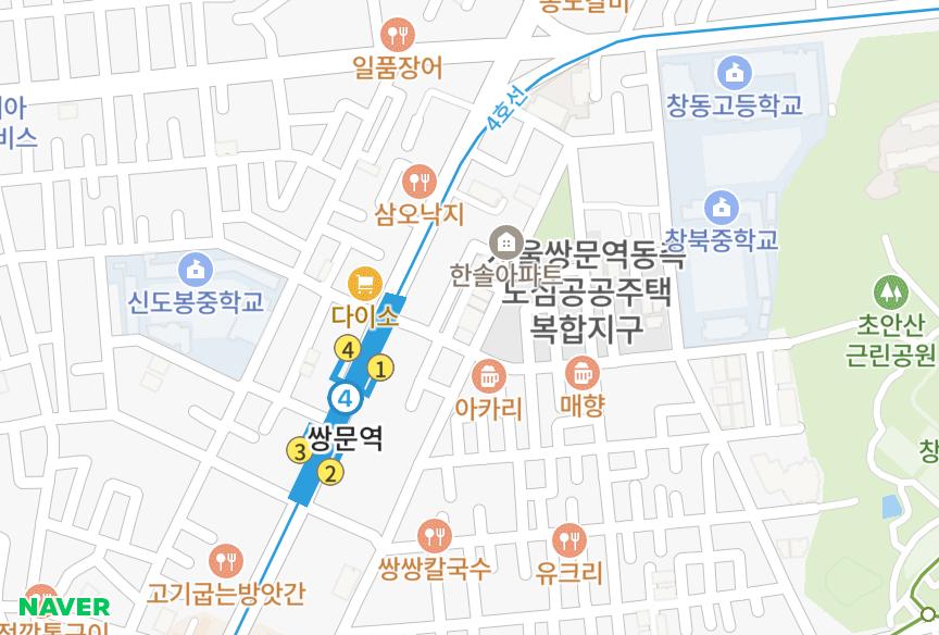 서울특별시 도봉구 창동 창원산아파트33차 위치·실거래 시세 지도