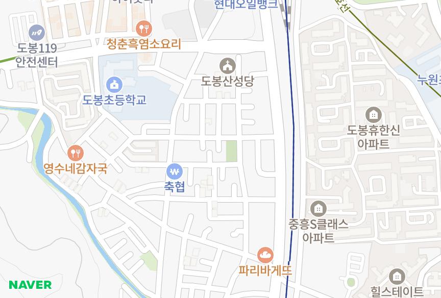 서울특별시 도봉구 도봉동 삼안리치 위치·실거래 시세 지도