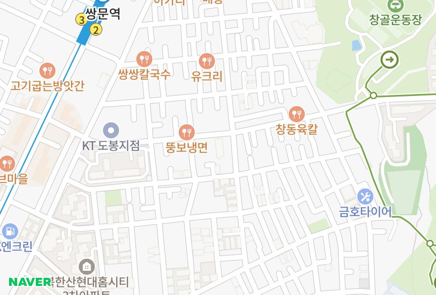 서울특별시 도봉구 창동 한일 위치·실거래 시세 지도