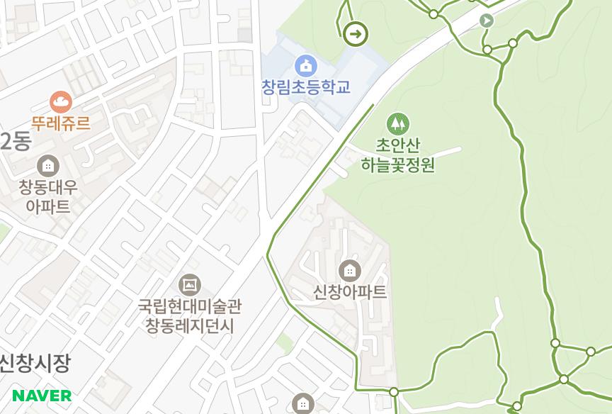 서울특별시 도봉구 창동 파크힐 위치·실거래 시세 지도