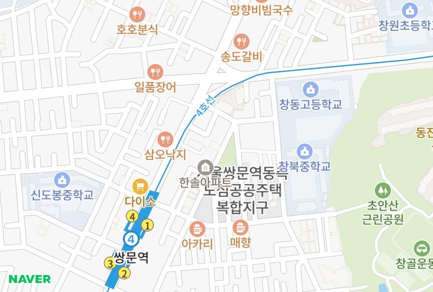 서울특별시 도봉구 창동 황지 위치·실거래 시세 지도
