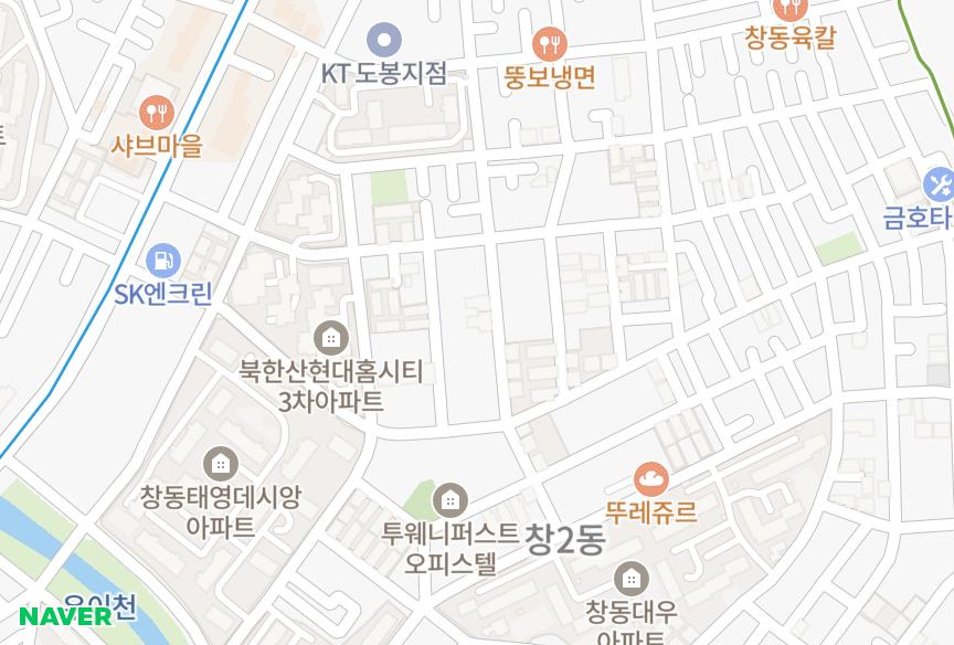 서울특별시 도봉구 창동 금강102차 위치·실거래 시세 지도
