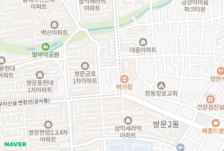 서울특별시 도봉구 쌍문동 벽산 위치·실거래 시세 지도